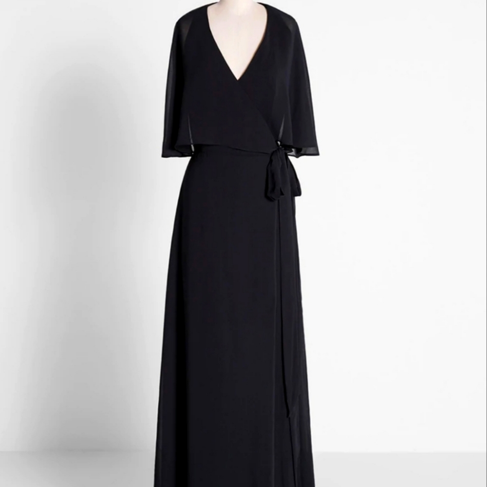 Modcloth Queen of Eden black maxi formal dress, XL